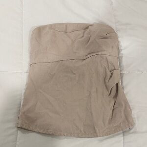 Zara Strapless Sparkle Beige Top